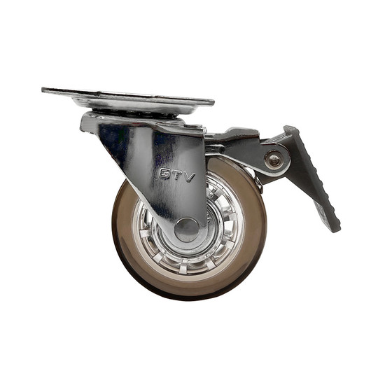 Bútorgörgő 50mm Talpas Fékes Áttetsző füst Bútorgörgő 50mm Talpas Fékes Áttetsző füst