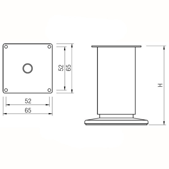 Bútorláb StrongLegs FS001 200mm Csiszolt Arany