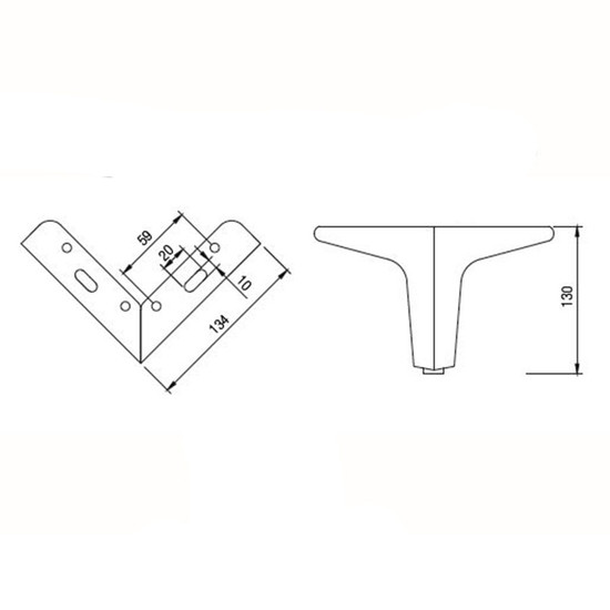 Bútorláb StrongLegs FS003 130mm Króm Bútorláb StrongLegs FS003 130mm Króm