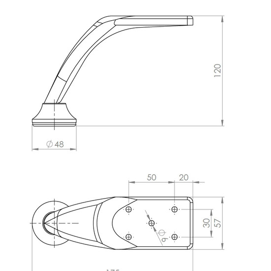 Bútorláb StrongLegs FS011 120mm Króm