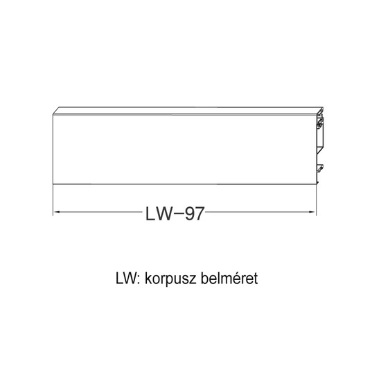 FDS-CLASSIC Belső fiók Előlap 1100mm Fehér