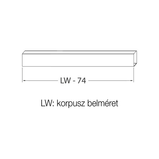 FDS-CLASSIC Belső fiók Előlap magasító rúd 1100mm Antracit FDS-CLASSIC Belső fiók Előlap magasító rúd 1100mm Antracit