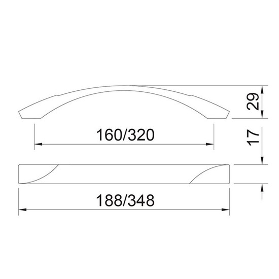 Fogantyú 2414-188 ZN27 Acél Fém Fogantyú 2414-188 ZN27 Acél Fém