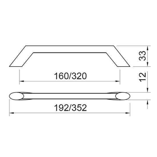 Fogantyú 2415-352 ZN1 Króm Fém 320mm