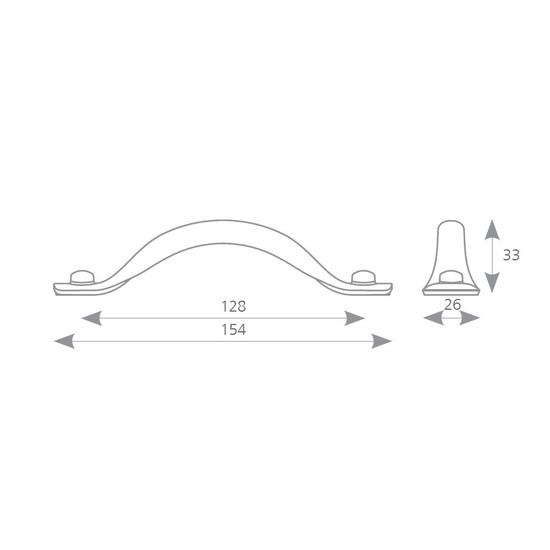Fogantyú Sulky 128mm Fekete acél matt Fogantyú Sulky 128mm Fekete acél matt