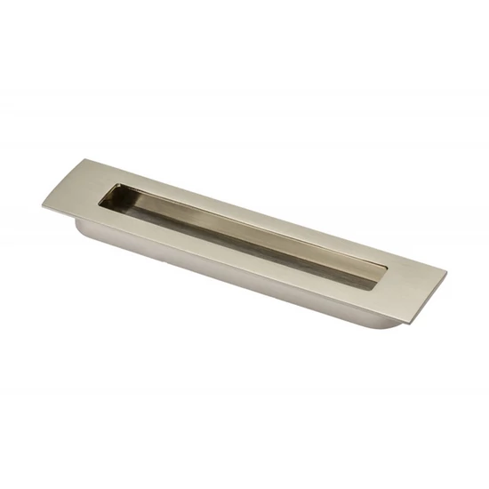 Fogantyú UZ-E6-128-06 Inox tolóajtó kagyló süllyesztett nikkel