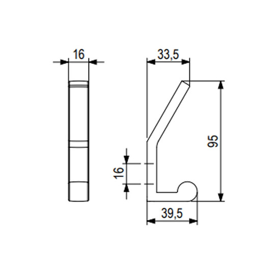 Fogas akasztó PERI XL Csiszolt nikkel Tulip Fogas akasztó PERI XL Csiszolt nikkel Tulip