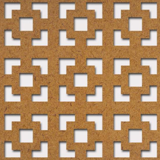 Perforált lemez Grezzo natur Hdf Damasco perforációval 1520x605x3mm