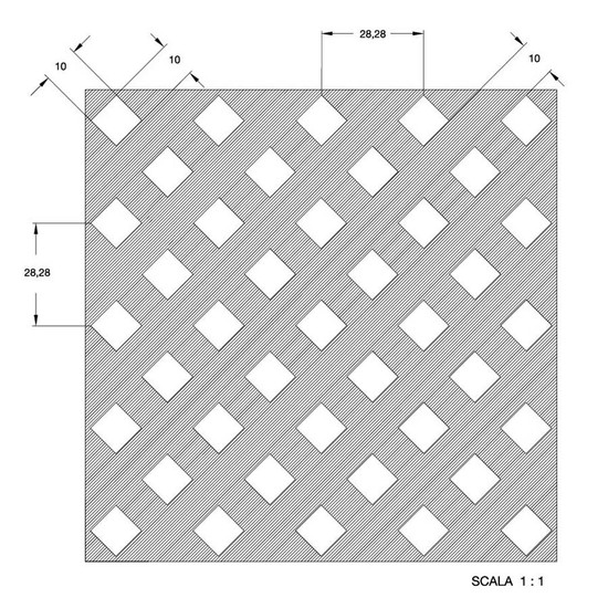 Perforált lemez Grezzo natúr Hdf Franz Perforációval 1520x605x3mm Perforált lemez Grezzo natúr Hdf Franz Perforációval 1520x605x3mm