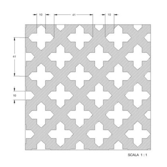 Perforált lemez Grezzo natúr Hdf Gotico perforációval 1520x605x3mm Perforált lemez Grezzo natúr Hdf Gotico perforációval 1520x605x3mm