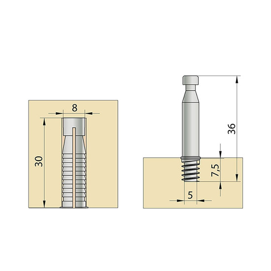 KNAPP Gyorsrögzítő dübel + csap 5/8mm Z5058 QUICK-SET Nem oldható kötés KNAPP Gyorsrögzítő dübel + csap 5/8mm Z5058 QUICK-SET Nem oldható kötés