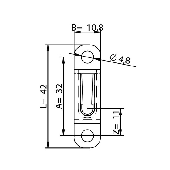 KNAPP Rögzítő vasalat Z4031 MODULAR 32mm kétirányú