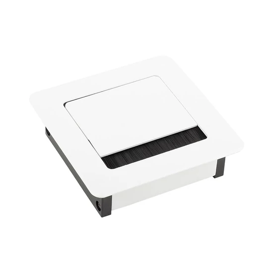 Kábelkivezető Fém 100x100x29mm Fehér Strong
