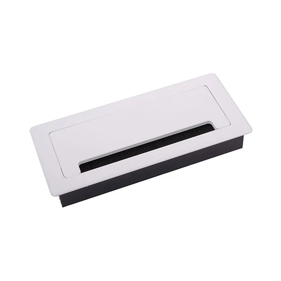 Kábelkivezető Fém 200x90x23mm Fehér Strong