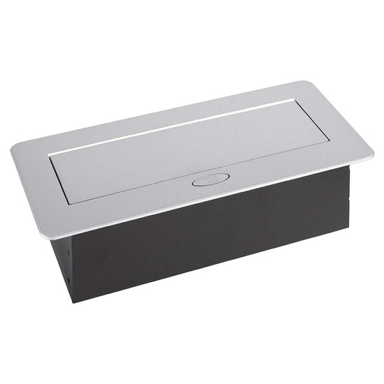 Konnektor-rejtett elosztó StrongPower 2x 230V, 2x USB A/C, Schuko, Ezüst