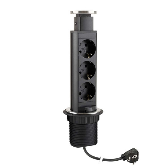 Konnektor-rejtett elosztó StrongPower 3x230V Inox Konnektor-rejtett elosztó StrongPower 3x230V Inox
