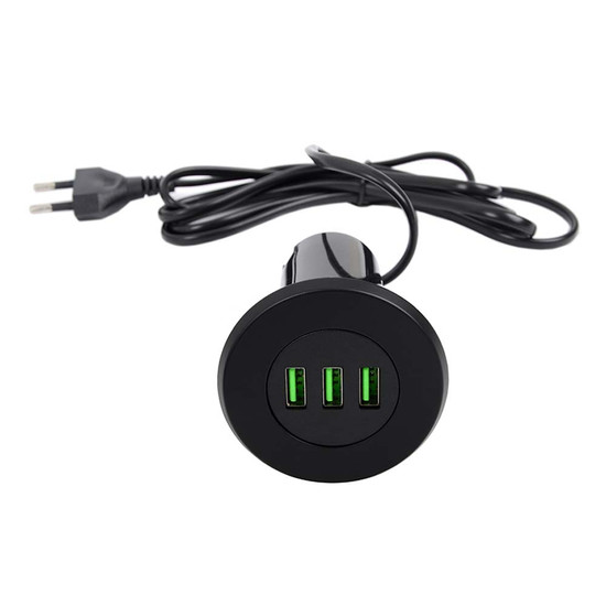 Konnektor-rejtett elosztó StrongPower USB töltő 3xUSB-A Fekete Konnektor-rejtett elosztó StrongPower USB töltő 3xUSB-A Fekete