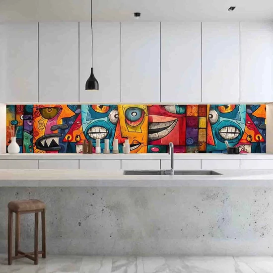 Konyhai hátfal Wallplex falburkoló Picasso 60x300cm