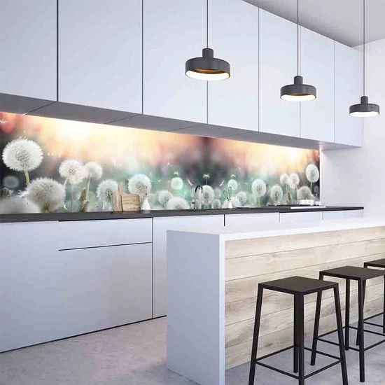Konyhai hátfal Wallplex falburkoló Pitypangok 60x300cm