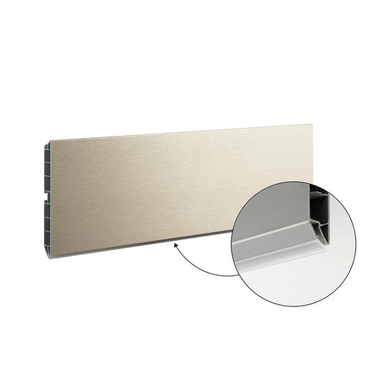 Lábazat előlap SCILM 120x4000mm Csiszolt acél / INOX