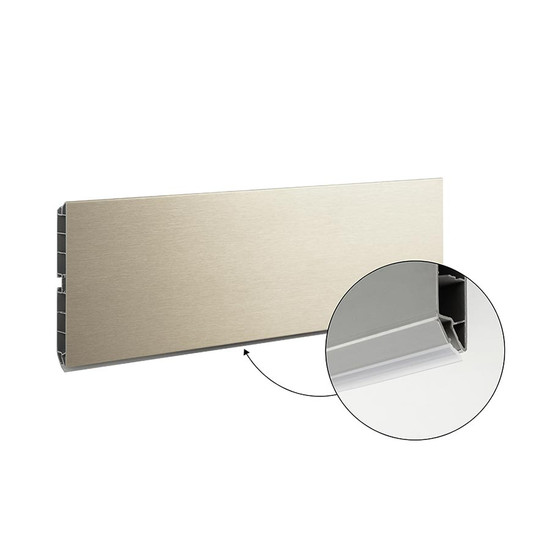 Lábazat előlap SCILM 150x4000mm Csiszolt acél / INOX