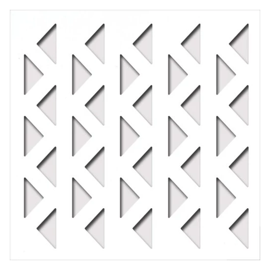 Perforált lemez Laccato-Hdf Africa perforációval Krono 101 Fehér 1400x510x3mm