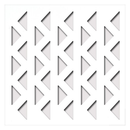 Perforált lemez Laccato-Hdf Africa perforációval Krono 101 Fehér 1400x510x3mm Perforált lemez Laccato-Hdf Africa perforációval Krono 101 Fehér 1400x510x3mm