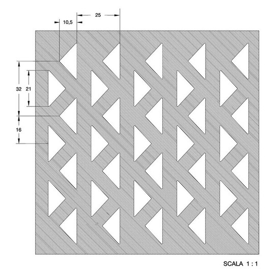 Perforált lemez Laccato-Hdf Africa perforációval Krono 101 Fehér 1400x510x3mm Perforált lemez Laccato-Hdf Africa perforációval Krono 101 Fehér 1400x510x3mm