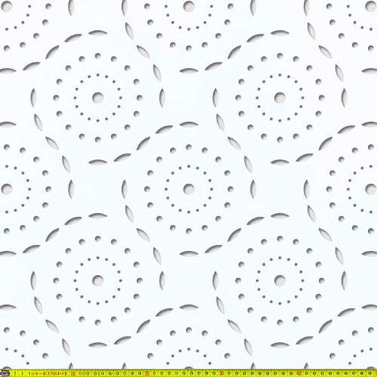 Perforált lemez Laccato-Hdf DAISYPOP perforációval Krono 101 Fehér 1400x510x3mm