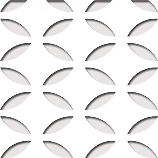 Perforált lemez Laccato-Hdf FARFALLE perforációval Krono 101 Fehér 1400x510x3mm