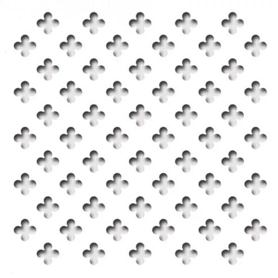 Perforált lemez Laccato-Hdf Fiore perforációval Krono 101 Fehér 1400x510x3mm