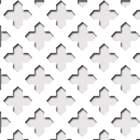 Perforált lemez Laccato-Hdf Gotico perforációval Krono 101 Fehér 1400x510x3mm