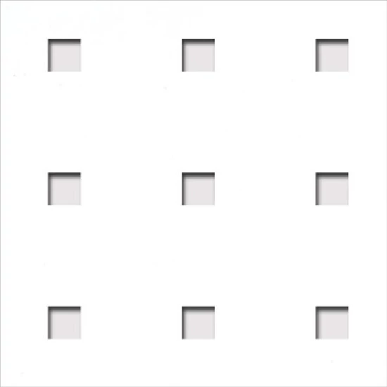 Perforált lemez Laccato-Hdf Quadro 11-45 perforációval 101 fehér 1400x510x3mm