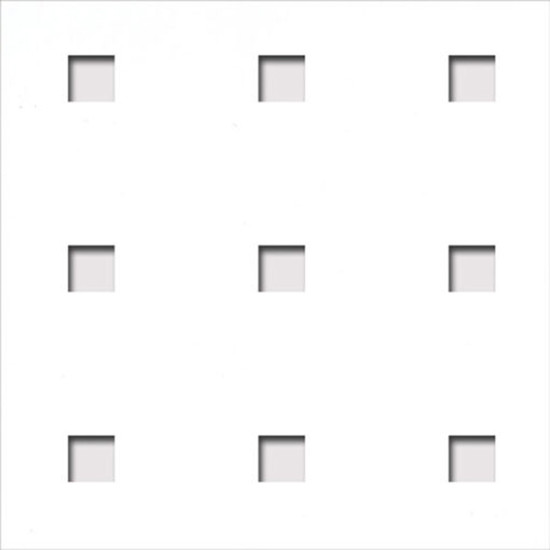 Perforált lemez Laccato-Hdf Quadro 11-45 perforációval 101 fehér 1400x510x3mm Perforált lemez Laccato-Hdf Quadro 11-45 perforációval 101 fehér 1400x510x3mm
