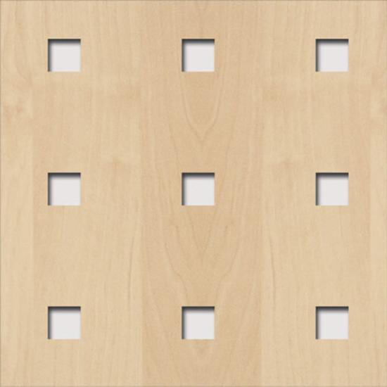 Perforált lemez Laccato-Hdf Quadro 11-45 perforációval 375 Juhar 1400x510x3mm Krono