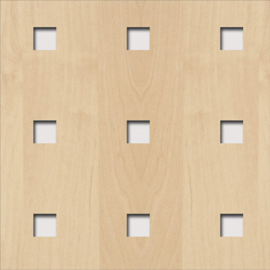Perforált lemez Laccato-Hdf Quadro 11-45 perforációval 375 Juhar 1400x510x3mm Krono Perforált lemez Laccato-Hdf Quadro 11-45 perforációval 375 Juhar 1400x510x3mm Krono