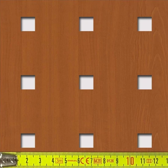 Perforált lemez Laccato-Hdf Quadro 11-45 perforációval Cseresznye 1400x510mm