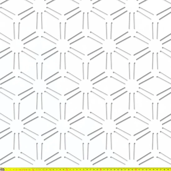Perforált lemez Laccato-Hdf SNOWFLAKES perforációval Krono 101 Fehér 1400x510mm