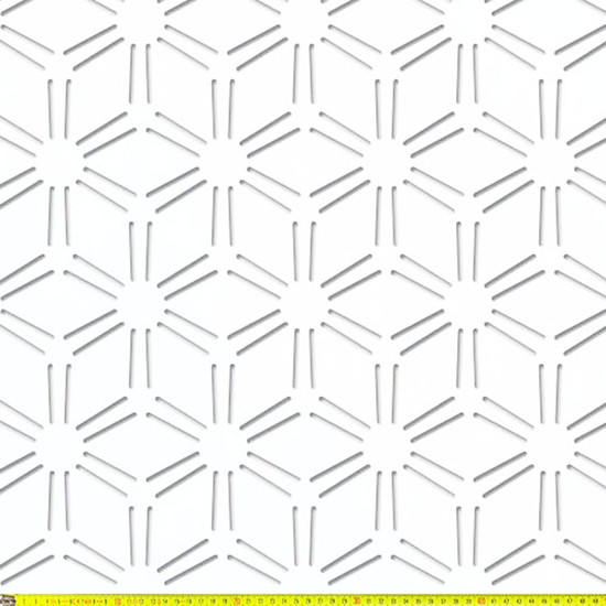 Perforált lemez Laccato-Hdf SNOWFLAKES perforációval Krono 101 Fehér 1400x510mm Perforált lemez Laccato-Hdf SNOWFLAKES perforációval Krono 101 Fehér 1400x510mm