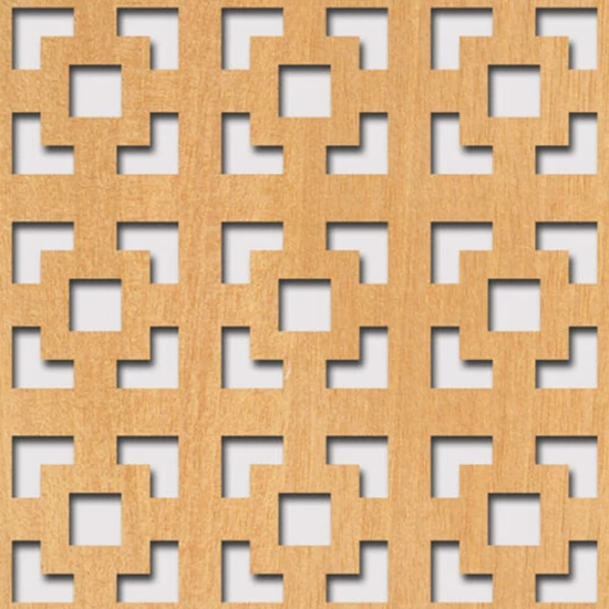 Perforált lemez Legno furnérozott Hdf-Damasco perforációval Anegré 1520x610x4mm