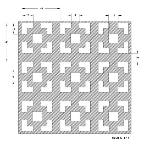 Perforált lemez Legno furnérozott Hdf-Damasco perforációval Anegré 1520x610x4mm Perforált lemez Legno furnérozott Hdf-Damasco perforációval Anegré 1520x610x4mm