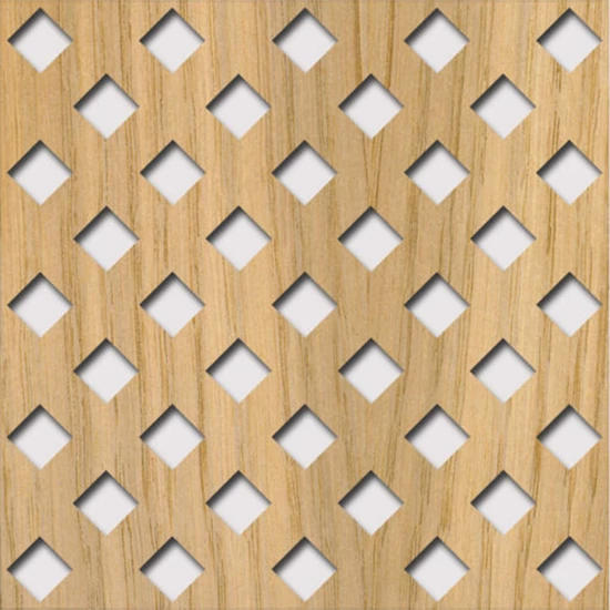 Perforált lemez Legno furnérozott Hdf-Franz perforációval Tölgy 1520x610x4mm