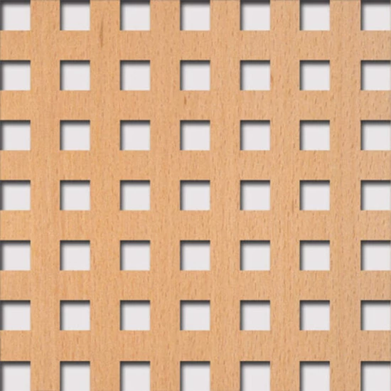 Perforált lemez Legno furnérozott Hdf-Quadro 10-20 perforációval Bükk 1520x610x4mm