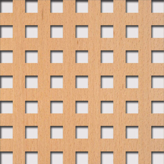 Perforált lemez Legno furnérozott Hdf-Quadro 10-20 perforációval Bükk 1520x610x4mm