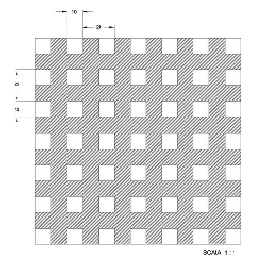 Perforált lemez Legno furnérozott Hdf-Quadro 10-20 perforációval Cseresznye 1520x610x4mm Perforált lemez Legno furnérozott Hdf-Quadro 10-20 perforációval Cseresznye 1520x610x4mm