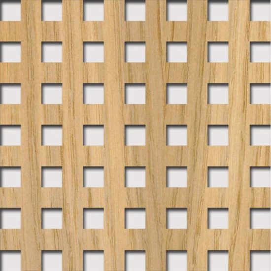 Perforált lemez Legno furnérozott Hdf-Quadro 10-20 perforációval Tölgy 1520x610x4mm