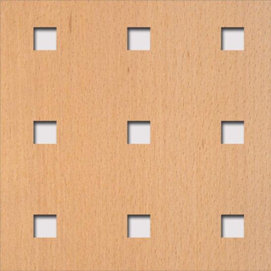 Perforált lemez Legno furnérozott Hdf-Quadro 11-45 perforációval Bükk 1520x610mm