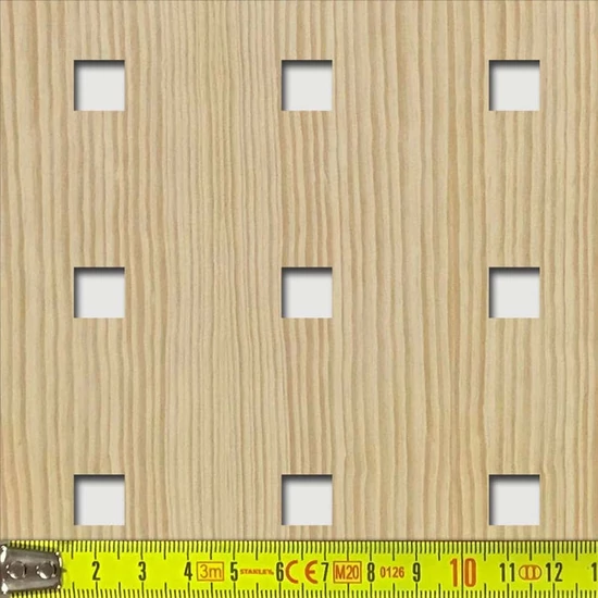 Perforált lemez Legno furnérozott Hdf-Quadro 11-45 perforációval Fenyő 1520x610x4mm