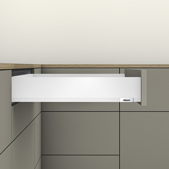 Blum MERIVOBOX fiókszett M magasságú 270mm Selyemfehér Blum MERIVOBOX fiókszett M magasságú 270mm Selyemfehér
