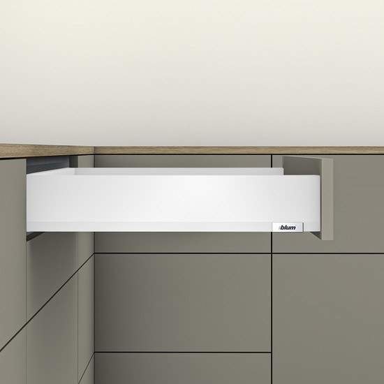 Blum MERIVOBOX fiókszett M magasságú 350mm Selyemfehér Blum MERIVOBOX fiókszett M magasságú 350mm Selyemfehér